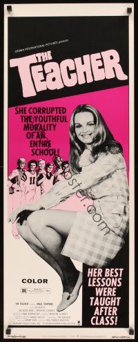 8a642 TEACHER insert '74 she corrupted an entire school, her best lessons were taught after class!