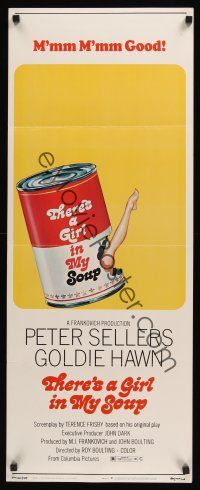 8a652 THERE'S A GIRL IN MY SOUP insert '71 Peter Sellers, Goldie Hawn, Campbells soup can art!