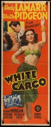8a726 WHITE CARGO insert '42 sexy Hedy Lamarr as Tondelayo, Walter Pidgeon