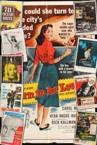 8b009 LOT OF 30 FOLDED ONE-SHEETS lot '54 - '86 Born To Be Loved, Naked Edge, The Love-Ins + more!