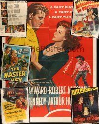 8b019 LOT OF 6 INCOMPLETE THREE-SHEETS lot '43 - '52 Lusty Men, Uncensored, Master Key + more!