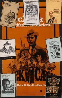 8b021 LOT OF 17 PRESSBOOKS lot '58 - '82 Black Caesar, Night of the Following Day, Cheech & Chong!