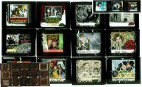 8b030 LOT OF 15 DETERIORATED IMAGE GLASS SLIDES lot '20s-30s Curly Top, Under Two Flags + more!