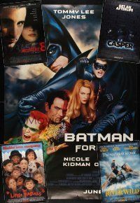 8b042 LOT OF 5 UNFOLDED BUS STOP POSTERS lot '92 - '95 Batman Forever, Little Rascals + more!