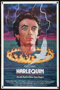 8b054 LOT OF 4 UNFOLDED HARLEQUIN ONE-SHEETS lot '82 creepy art of Robert Powell by Sizemore!