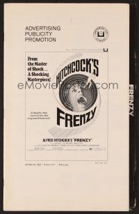 8b234 FRENZY pressbook '72 written by Anthony Shaffer, Alfred Hitchcock's shocking masterpiece!