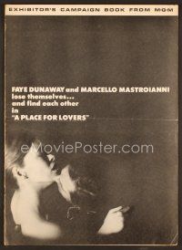 8b244 PLACE FOR LOVERS pressbook '69 Amanti, Vittorio De Sica, Faye Dunaway, Marcello Mastroianni