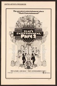 8b251 THAT'S ENTERTAINMENT PART 2 pressbook '75 Fred Astaire, Gene Kelly & many MGM greats!