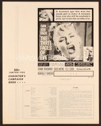 8b255 THREE FACES OF EVE pressbook '57 David Wayne, Joanne Woodward has multiple personalities!