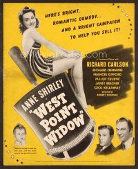 8b257 WEST POINT WIDOW pressbook '41 directed by Robert Siodmak, sexy Anne Shirley!