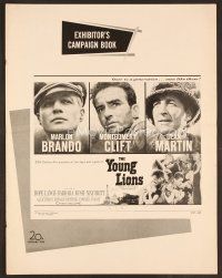 8b260 YOUNG LIONS pressbook '58 Nazi Marlon Brando, Dean Martin & Montgomery Clift!