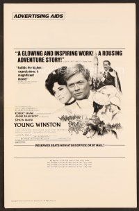 8b261 YOUNG WINSTON pressbook '72 Anne Bancroft & Robert Shaw as Randolph Churchill!