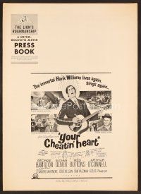8b262 YOUR CHEATIN' HEART pressbook '64 George Hamilton as Hank Williams with guitar!