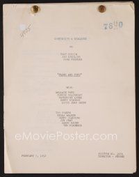 8b176 FLESH & FURY continuity & dialogue script February 7, 1952, screenplay by Bernard Gordon!