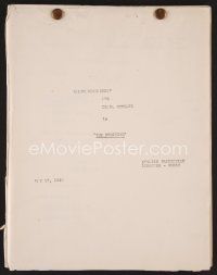 8b179 FUGITIVE continuity & dialogue script May 17, 1940, screenplay by Hurst, Kirwan & Young!