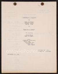 8b181 GUN FOR A COWARD continuity & dialogue script September 19, 1956, screenplay by Campbell!