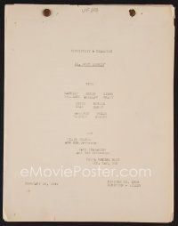 8b183 HI GOOD LOOKIN' continuity & dialogue script Feb 1944, screenplay by Smith, Ropes, & Conrad!