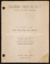 8b186 IRON GLOVE revised final draft script August 25, 1953, screenplay by Heyes, Lasky, & Scott!!