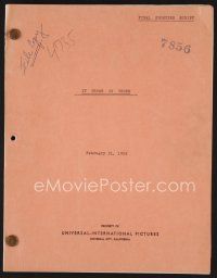 8b187 IT GROWS ON TREES revised final shooting script Feb 21, 1952, screenplay by Praskins & Slater