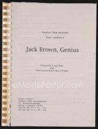 8b188 JACK BROWN GENIUS script '94 screenplay by Tony Hiles, Peter Jackson, and Frances Walsh!