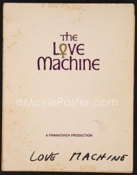 8b189 LOVE MACHINE final shooting script October 26, 1970, screenplay by Samuel Taylor!