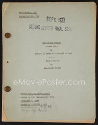 8b190 MAN OF TWO WORLDS second revised final draft script Sept 1933, screenplay by Green & Morgan!