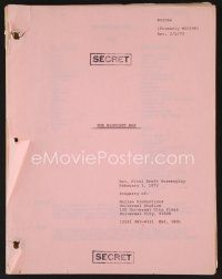 8b192 MIDNIGHT MAN revised final draft script Feb 1, 1973, screenplay by Burt Lancaster & Kibbee!