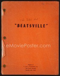 8b195 REBEL SET revised final shooting script Jan 1959, screenplay by Vittes & Girard, Beatsville!