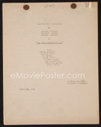 8b208 YES SIR THAT'S MY BABY continuity & dialogue script Mar 22, 1948, screenplay by Oscar Brodney