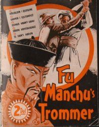 8b117 DRUMS OF FU MANCHU Part II Danish program '40 Sax Rohmer serial, different, The Monster!