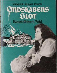 8b124 HOUSE OF USHER Danish program '60 Edgar Allan Poe's tale of evil starring Vincent Price!