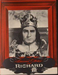 8b145 RICHARD III Danish program '56 Laurence Olivier as director and in title role!