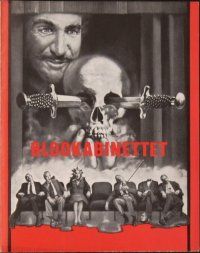 8b156 THEATRE OF BLOOD Danish program '73 Vincent Price holding bloody skull w/dead audience!