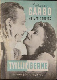 8b157 TWO-FACED WOMAN Danish program '47 different images of Melvyn Douglas & pretty Greta Garbo!