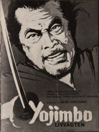 8b158 YOJIMBO Danish program '63 Akira Kurosawa classic, cool art of samurai Toshiro Mifune!