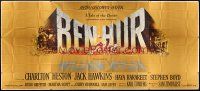 8d001 BEN-HUR 24sh '60 Charlton Heston, William Wyler classic religious epic, cool chariot art!