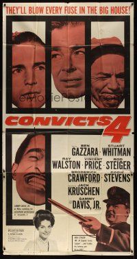 8d367 CONVICTS 4 3sh '62 Sammy Davis Jr, Vincent Price, Ben Gazzara, Stuart Whitman