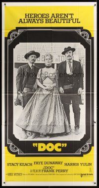 8d376 DOC int'l 3sh '71 cool old-time portrait of Stacy Keach, Faye Dunaway & Harris Yulin!