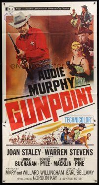 8d413 GUNPOINT 3sh '66 Audie Murphy in the story of a town with a gun in its back!