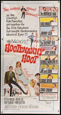 8d421 HOOTENANNY HOOT 3sh '63 Johnny Cash and a ton of top country music stars!