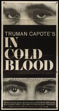 8d432 IN COLD BLOOD 3sh '67 Richard Brooks directed, Robert Blake, from the novel by Truman Capote!