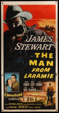 8d467 MAN FROM LARAMIE 3sh '55 cool different art of James Stewart, directed by Anthony Mann!
