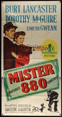 8d474 MISTER 880 3sh '50 art of Burt Lancaster, Dorothy McGuire & counterfeit money!