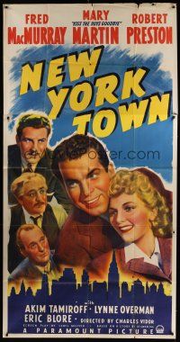 8d483 NEW YORK TOWN 3sh '41 Mary Martin between Fred MacMurray & Robert Preston + NY skyline!