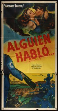 8d484 NEXT OF KIN Spanish/U.S. 3sh '43 artwork of soldiers on battlefield in WWII, by J. Edgar Hoover!