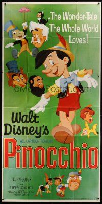 8d497 PINOCCHIO 3sh R62 Disney classic fantasy cartoon about a wooden boy who wants to be real!