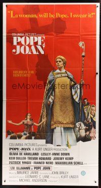 8d499 POPE JOAN 3sh '72 Liv Ullmann, Olivia De Havilland, Lesley-Anne Down, Trevor Howard