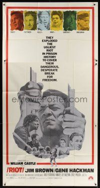 8d511 RIOT int'l 3sh '69 Jim Brown & Gene Hackman escape from jail, ugliest prison riot in history!