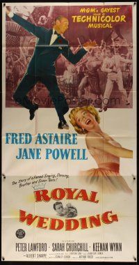8d515 ROYAL WEDDING 3sh '51 great image of dancing Fred Astaire & sexy Jane Powell!