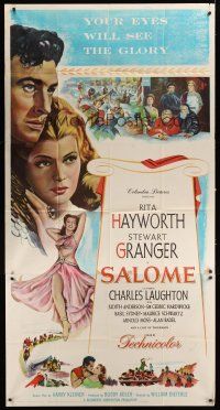 8d517 SALOME 3sh '53 full-length art of sexy Rita Hayworth & close up with Stewart Granger!
